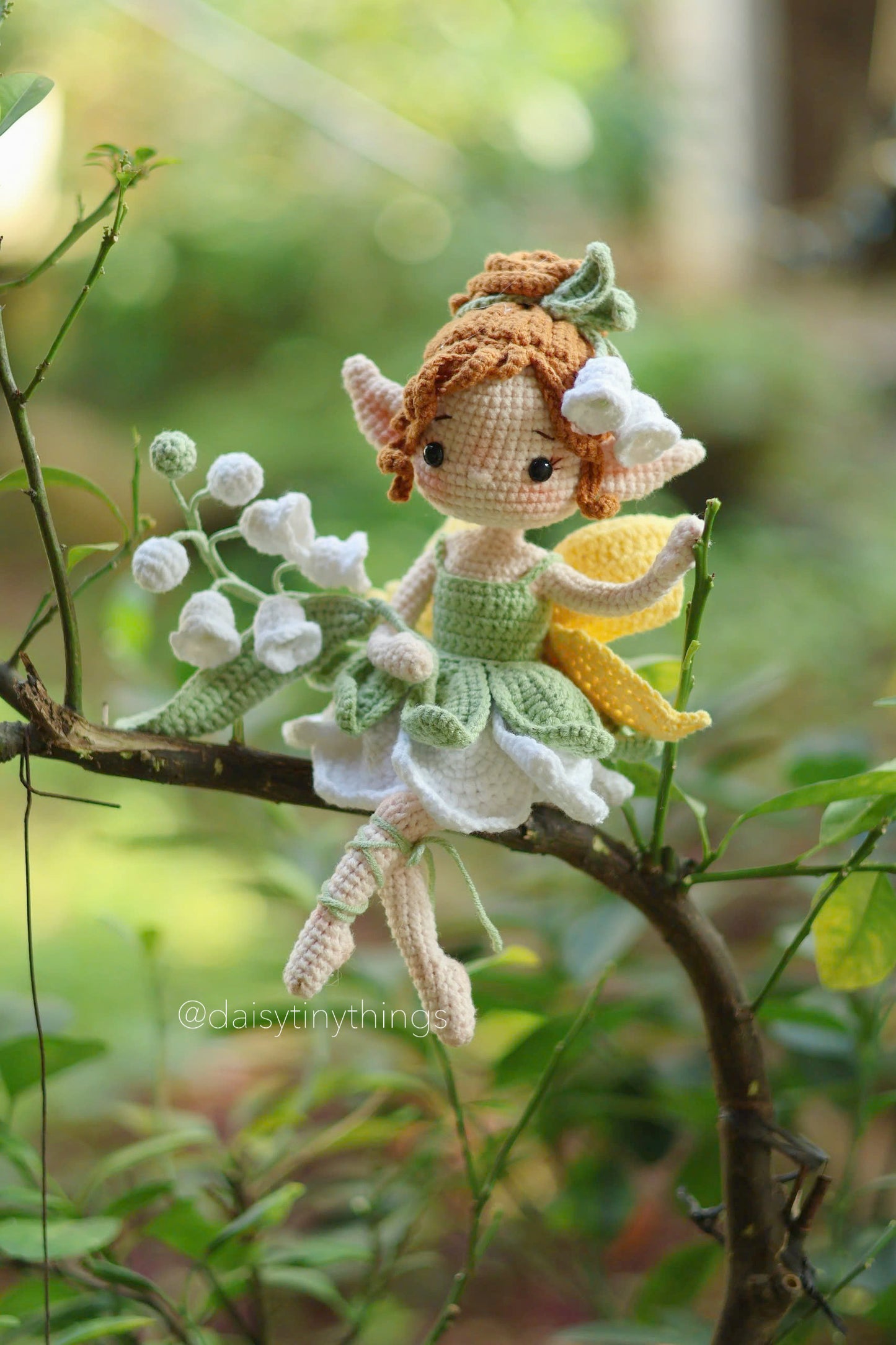 Lily of the Valley Fairy doll in English, French, German, Espanol